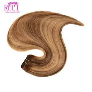 100% pince à cheveux Remy humaine russe ins en gros pince sans couture invisible dans l'extension de cheveux extension de cheveux humains vierges