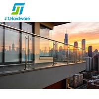 Kits de poteaux de balustrade Série P7, hauteur 36" et 42", en acier inoxydable 316 robuste, pour poteaux centraux, d'angle et d'extrémité, pour terrasses, escaliers et balcons