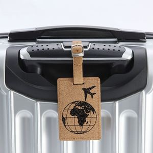 2026 New Arrival Stock Soft Cork-Grain Pu Leather <b>Airplane</b> Luggage Suitcase Hang Tags Card Holders <b>Bag</b> Labels Letter - Product Image 1