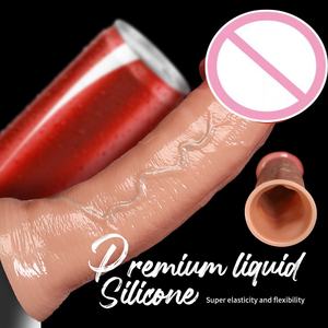 100% ซิลิโคนดิลโด้หมาป่าแบบหนาและยาวเหมือนจริงสำหรับผู้ชายกันน้ำได้ช่วยขยายขนาดองคชาติให้น้ำค้างในฝัน - Product Image 6