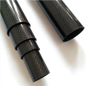Tubes en fibre de carbone 3K ultra légers 1M 1.5M <span class=keywords><strong>2M</strong></span> Tube rond enveloppé de long rouleau pôle télescopique - Product Image 4