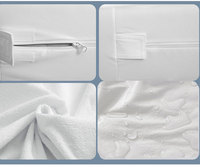 Couvre-lit imperméable tout compris à six faces protège-matelas en tissu de serviette en coton avec fermeture éclair