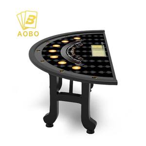 Table de Blackjack Personnalisée avec Pieds en H Design Moderne de Luxe Table de Jeu de Casino pour le Jeu de Hasard et le Poker - Product Image 5