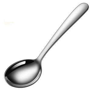 Cuillère ronde 888 en acier inoxydable 304, cuillère à soupe, matériau de qualité alimentaire pour la maison et les restaurants - Product Image 1