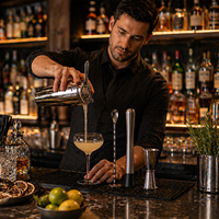 Ensemble de shakers à cocktails haut de gamme avec options multicolores, kit de mixologie pour bar, hôtel, restauration, événements