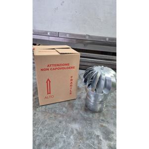 Ventilateur de cheminée rotatif à énergie éolienne rond en acier inoxydable pour toiture industrielle - Product Image 6