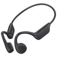 Headset renang konduksi udara, konduksi tulang 16G MP3 ikat kepala olahraga Stereo nirkabel headphone Bluetooth telinga terbuka