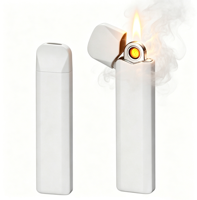 Briquet Électrique Portable Classique Personnalisé OEM ODM avec Logo, Accessoires Fumeurs, Batterie Rechargeable USB Type-C, Arc-en-ciel, Guangdong
