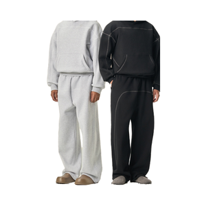 Felpa con Cappuccio da Uomo Hasselblad Line 350G, Maniche Raglan Corte, Motivo a Cuore, Stile Hip Hop Americano, Poliestere/Cotone, Vestibilità Ampia - Product Image 3