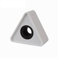 Station de microphone d'interview personnalisable en forme de triangle avec logo
