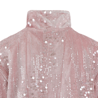 Blouson aviateur à paillettes rose et argent personnalisable pour filles-Manteau de baseball à fermeture éclair à motif solide pour le printemps