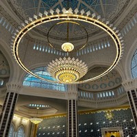 Lustre de style palais français, éclairage unique pour hall d'hôtel et mosquée, grand et luxueux lustre de villa arabe