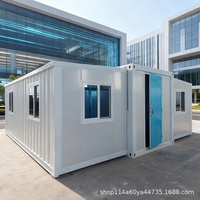 Maison préfabriquée à double aile extensible, station médicale, conteneur mobile, pièce extérieure temporaire pliable, maison préfabriquée d'urgence