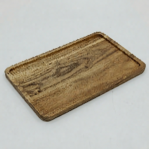 Rectangular Wood Storage <b>Tray</b> Rustic Design Durable Indoor Kitchen Use Tabletop - Product Image 1