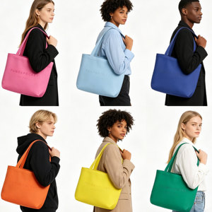 Custom logo <b>extra</b> <b>Large</b> 's Round Bottom <b>Tote</b> Shopping Yoga Packs Lady Double Shoulder Pack with Zipper and Pocket - Product Image 1