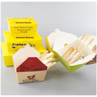 Emballage de fast-food personnalisé conçu en usine pour collations à emporter boîte de poulet frit carton étanche carton alimentaire
