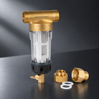 Préfiltre à sédiments rotatif sans électricité pour toute la maison, réutilisable, 40 microns, pour eau du robinet municipale, 4 m³/h, maille SUS316L, 3/4 et 1 pouce