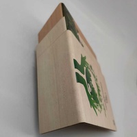 Carte en bois en forme de L avec impression personnalisée Google View 13.56MHz RFID NFC Support de menu de table Modèle ISO étanche