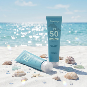 Protector Solar Mineral Puro con Cambio de Color OEM, <span class=keywords><strong>SPF</strong></span> <span class=keywords><strong>50</strong></span>, Aloe Vera Orgánico, Calmante, Hidratante, Loción Protectora Solar para Piel Sensible - Product Image 1