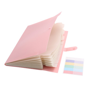 Classeur à soufflet A4 couleur macaron avec 8/12 onglets, pochettes en plastique PP, organiseur de bureau - Product Image 6