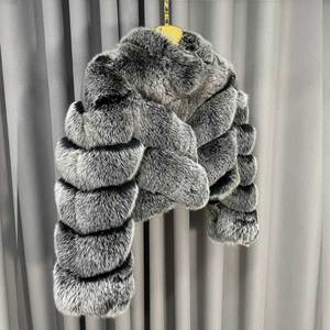 Nuovo Stile Invernale Moda Casual Traspirante Fodera in Cotone Fodera in Seta Cappotti Corti in Pelliccia Scollo a V Collo Alto Vera Pelliccia di Volpe per Signore - Product Image 2