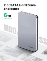 Boîtier de disque dur USB C UGREEN pour SSD/HDD SATA 2,5 pouces, adaptateur USB C vers SATA en aluminium, USB 3.1 Gen 2, prise en charge UASP SATA III