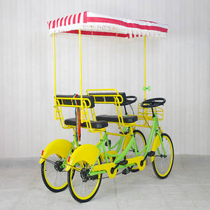 Vente en gros en Chine de haute qualité bon marché quadricycle <span class=keywords><strong>4</strong></span> <span class=keywords><strong>places</strong></span> à une rangée vélos de tourisme tandem Surrey pour adultes à vendre - Product Image 4