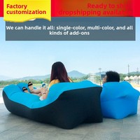 Matelas Gonflable de Camping Style Influenceur pour Bureau, Parc, Loisirs, Siège Extérieur, Canapé Paresseux, Plage, en Polyester