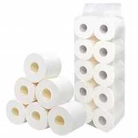 Rouleau de papier toilette doux personnalisé en pâte de bois vierge gaufrée 1-2 plis, recyclé, économique, accessoire de salle de bain, jetable directement dans les toilettes