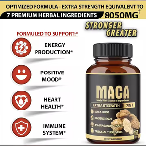 Capsules d'extrait de racine de maca noire, complément naturel favorisant la vitalité, la force et l'équilibre hormonal pour les hommes et les femmes - Product Image 2