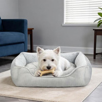 Coussin carré réversible pour animaux de compagnie, lit pour petits chiens avec tissu rafraîchissant au toucher, lits doux et apaisants pour chats