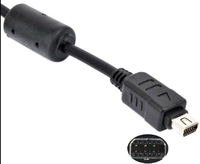 Cable de datos y carga de cable de cámara USB de alta calidad 1,5 M 12Pin para Olympus/USB6 12P