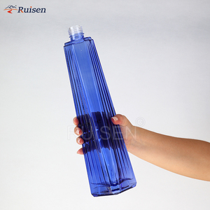 Design unico di vetro a righe di lusso bottiglia di vetro di vetro vino whisky vodka bottiglia 500ml 700ml - Product Image 3