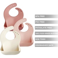 Bavoirs jetables en silicone pour bébé, bavoirs d'alimentation en silicone personnalisés, bavoirs en silicone pour bébé