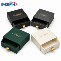 Boîte cadeau de luxe personnalisée EVERWIN avec cordon de serrage, emballage rigide en papier pour bijoux, cosmétiques, bougies, montres, cadeaux de marque