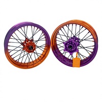 GLM Factory Wholesale Nouvelle Roue de Supermotard de Haute Qualité en Alliage d'Aluminium CNC à 36 Rayons de 17 Pouces pour Moto EXC SXF 125 250 300 450