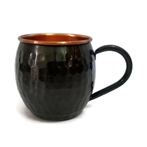 Direct Factory Prices Pure Copper Mule <b>Mug</b> with Black <b>Enamel</b> Hammered Designed Demanded Mule <b>Mug</b> For Sale - Product Image 1