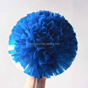 Pompons de cheerleading professionnels bleu roi foncé de 4 pouces, <span class=keywords><strong>deux</strong></span> couleurs mélangées, pompons de compétition pour l'école et la promotion - Product Image 1