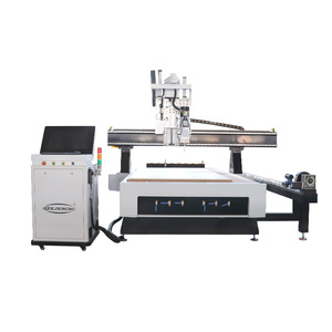 Công cụ tự động thay đổi bộ định tuyến <span class=keywords><strong>CNC</strong></span> 1325 8x4 4x8 khắc gỗ nội thất máy với thiết bị quay đánh dấu đầu - Product Image 2