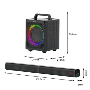 Loa thanh di động AC <span class=keywords><strong>120W</strong></span>, loa TV tích hợp đèn LED RGB, máy hoạt động ngoài trời, loa Bluetooth có micro - Product Image 5