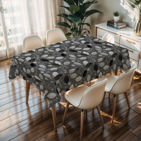 Nappe carrée gaufrée en toile cirée orange RNPT, protection pour table de jardin, couverture en plastique pour fêtes et vacances