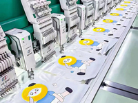 Hefeng Nouvelle Machine à Broderie Automatique à Haute Précision et Haute Vitesse 1200 tr/min pour Broderie Chenille, Zone de Broderie 500x750MM, Garantie 1 An