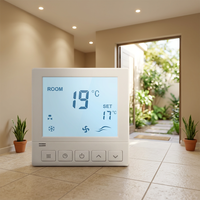 Termostato Digital Programable WIFI RS485 para Ventiloconvector Cuadrado AC819F, 220V, Diseño Moderno, PC+ABS Ignífugo, para Viviendas y Apartamentos