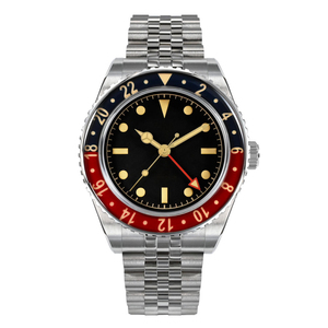 Montre de plongée automatique mécanique vintage 20 ATM en acier inoxydable 316L avec logo personnalisé, faible MOQ, saphir, GMT pour hommes - Product Image 2