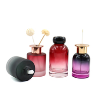 Bouteille diffuseur à roseaux en verre ambré de luxe personnalisée 150 ml, conteneur d'huile essentielle d'aromathérapie, vente en gros en vrac