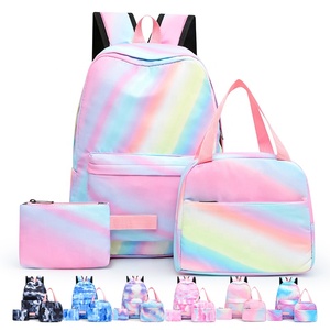 Vente chaude Étudiants Arc-En-Couleur Cartable Sacs À Lunch Ensemble De Mode Tie Dye Sac À Dos Mochilas Collège Femmes Imprimé Sac À Dos - Product Image 1
