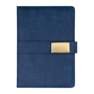 Cuaderno ejecutivo con cierre de correa resistente Funda de cuero PU suave al tacto para presentaciones de negocios y reuniones - Product Image 1
