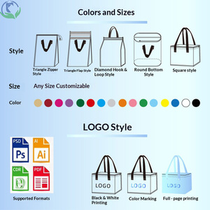 Sac à déjeuner léger en tissu Oxford pour enfants, doublure en PEVA, sac isotherme réutilisable avec fermeture éclair, vente en gros OEM - Product Image 6