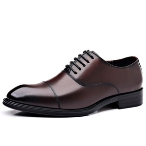 New men's shoes - <b>top</b>-grain cowhide three-piece connection men's British business casual leather shoes - formal pointed-toe - Product Image 1