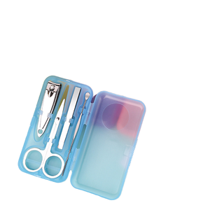 ROYO Stainless Steel Professional Classic Manicure Pedicure Set Gift Mini Size 4-in-1 Nail Clipper <b>Tool</b> <b>Case</b> 4pcs - Product Image 1